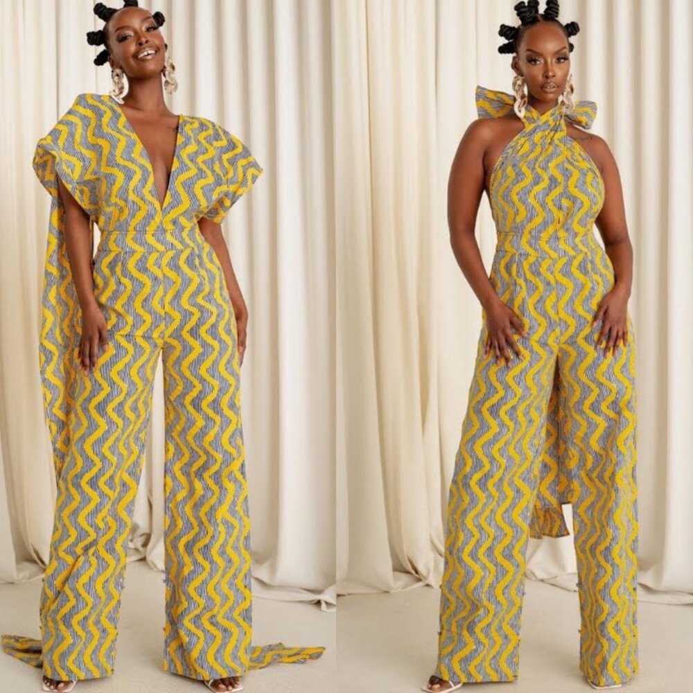 OFUURE LILY African print infinity jumpsuit NWT (3 LENGTH) XL